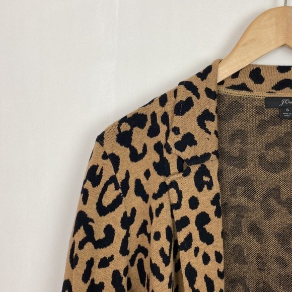 J.Crew S Sophie Sweater Blazer Cardigan Animal Leopard Print - Picture 4 of 13